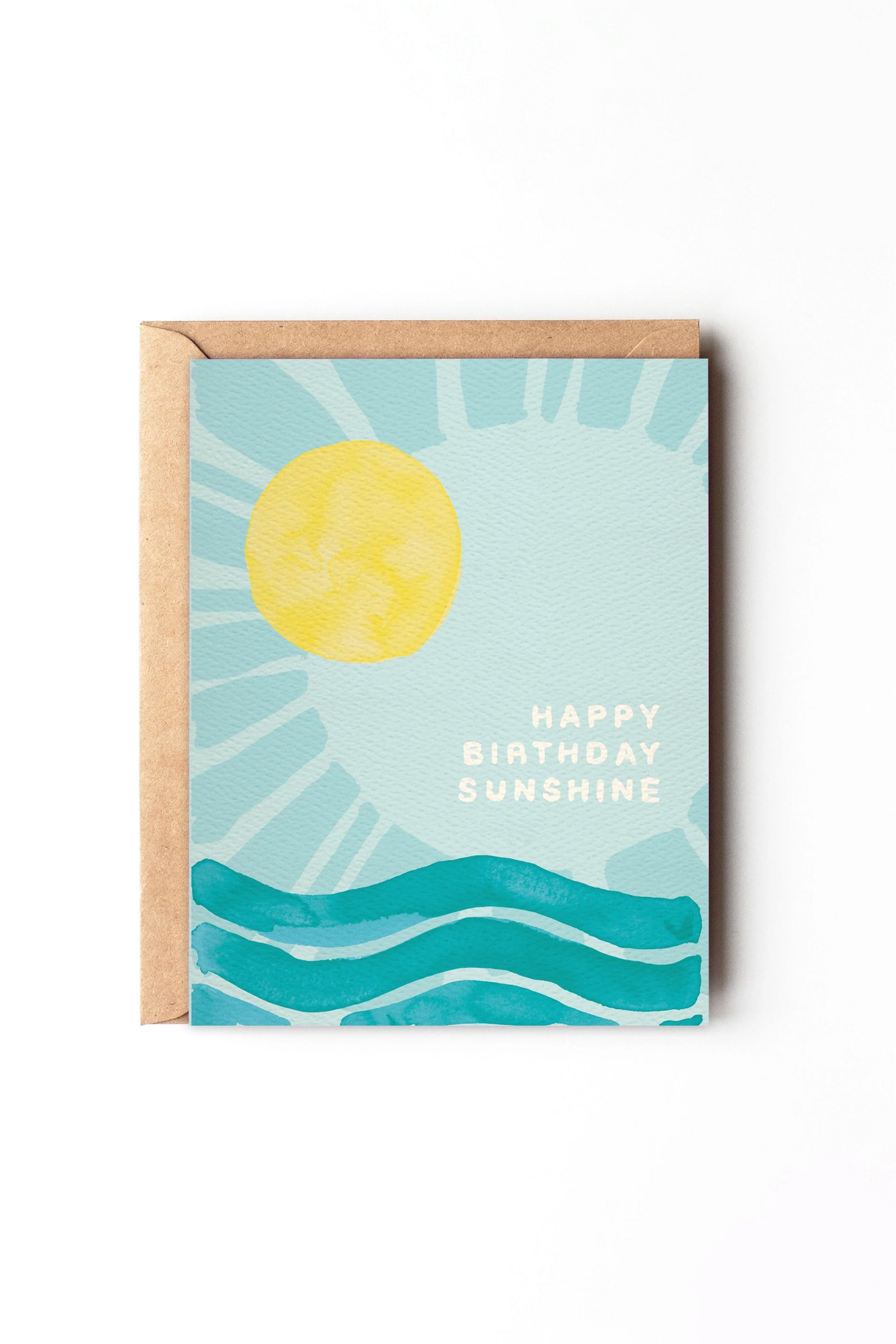 Happy Birthday Sunshine - Uplifting Summer Birthday Card - Greeting Card - The Green Brick Boutique