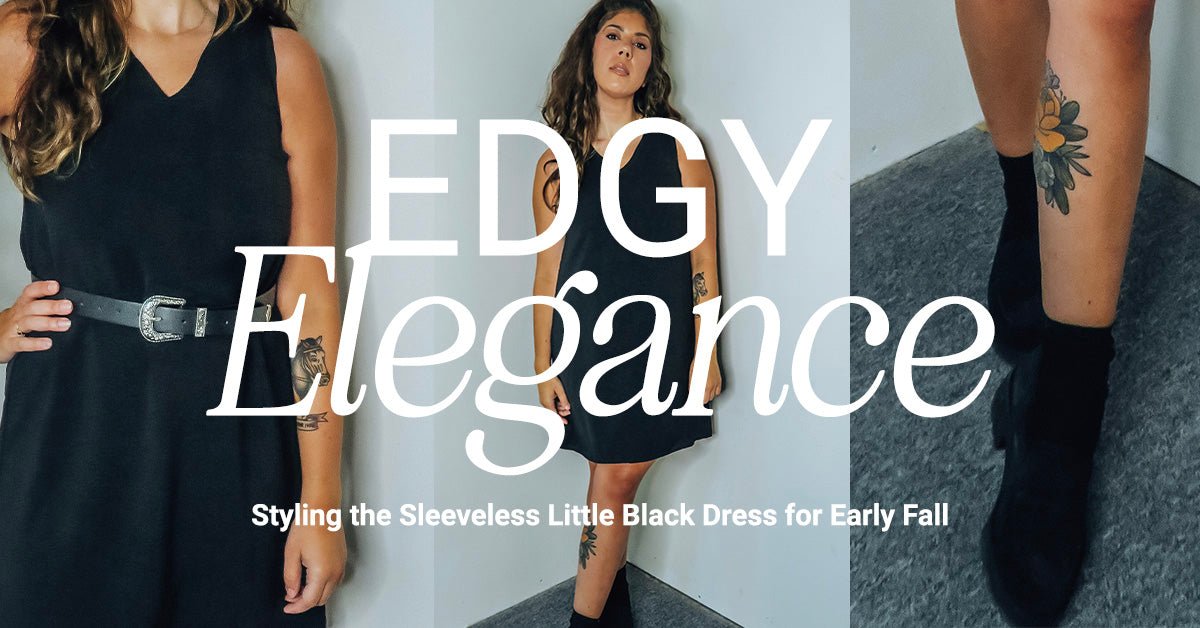 Edgy Elegance: Styling the Sleeveless Little Black Dress for Early Fall - The Green Brick Boutique