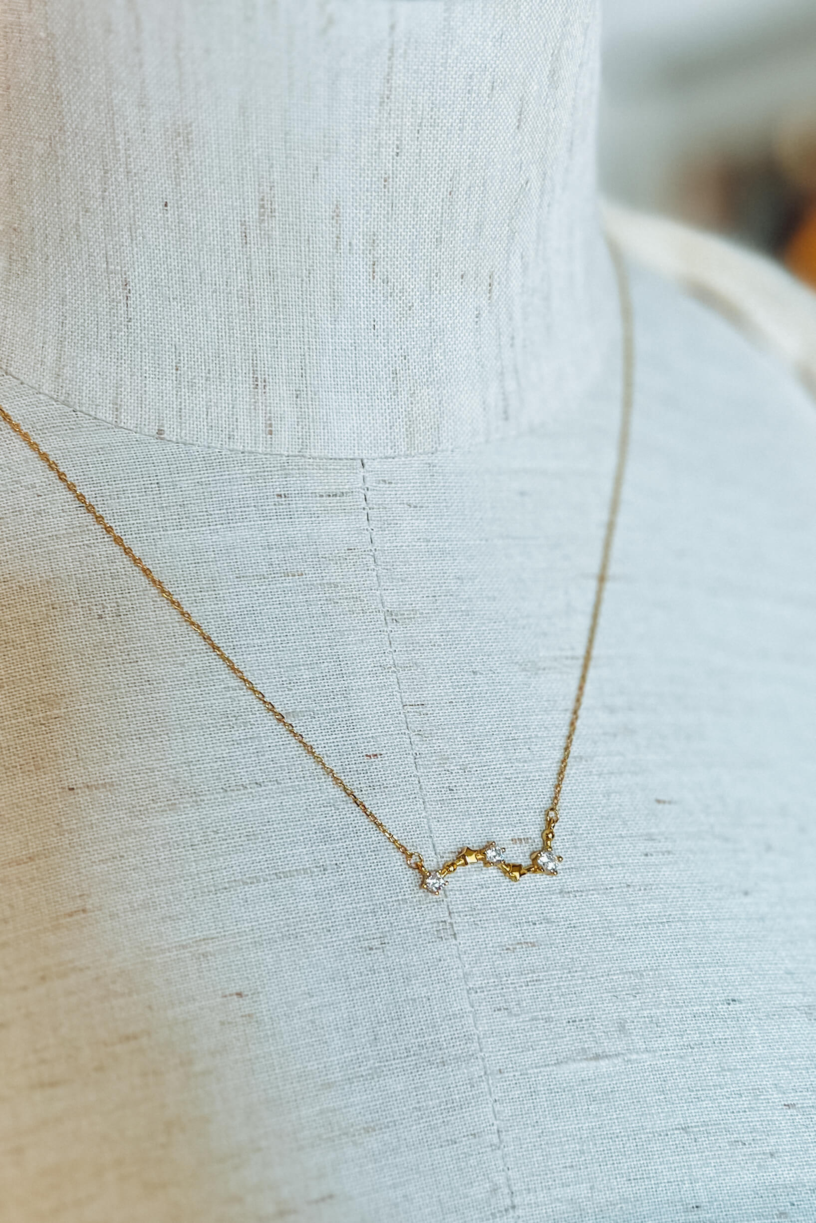 'Evangeline' Gold Star Constellation Charm Necklace - Necklace - The Green Brick Boutique