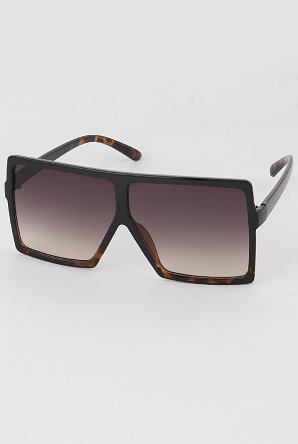 'Kim' Oversized Shield Sunglasses - Sunglasses - The Green Brick Boutique