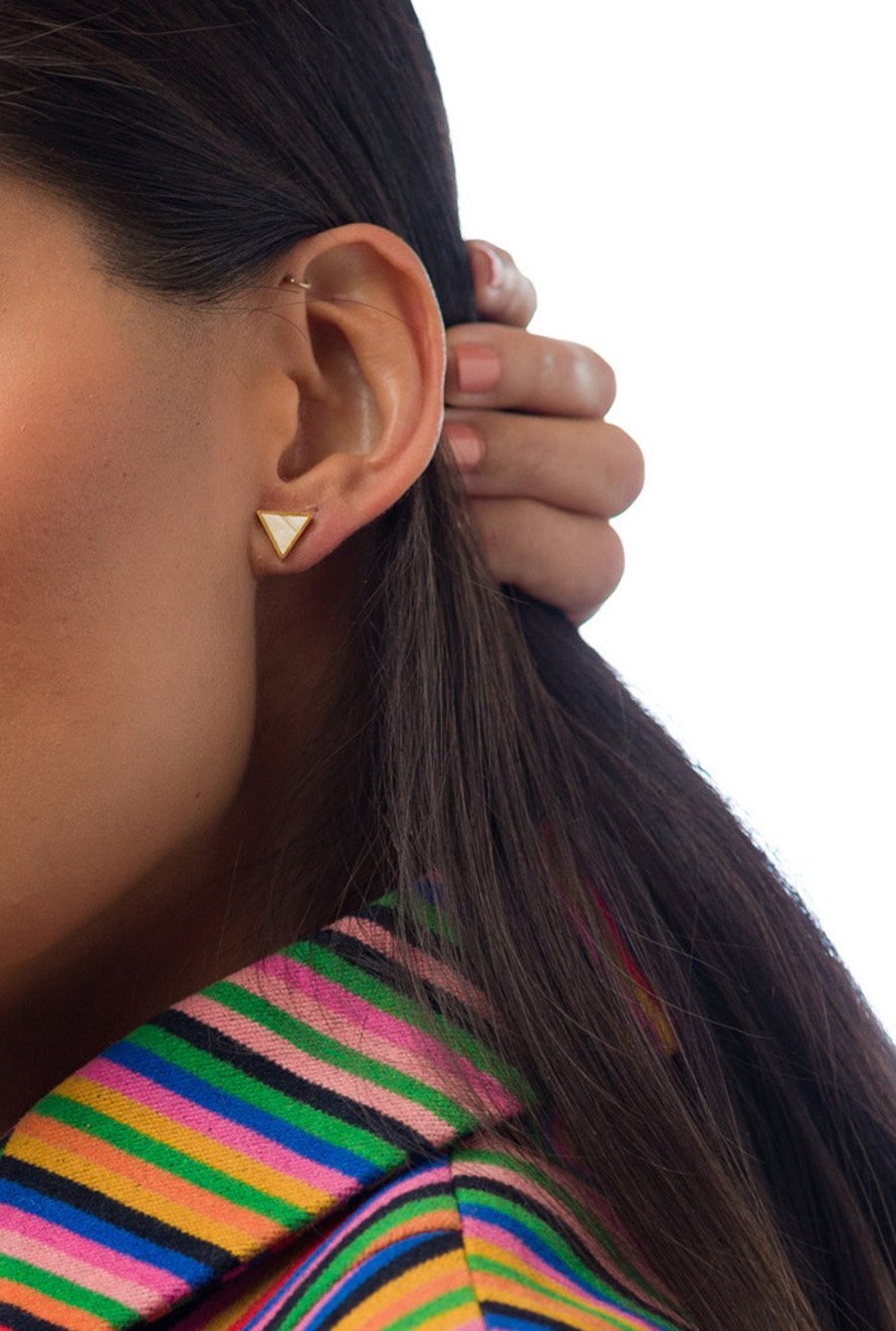 'Tri Me' Triangle Stud Earrings - Earrings - The Green Brick Boutique